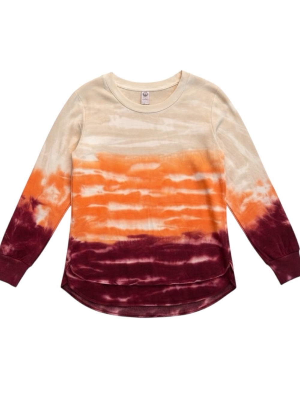 NWOT Te Verde Size XL Long Sleeve French Terry Tie Dye Tunic Sweatshirt